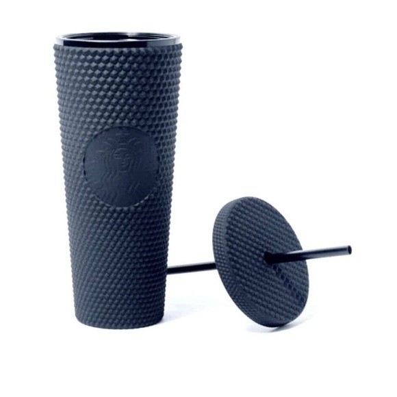 Starbucks Other - Starbucks Tumbler Black 24oz Textured Lid Straw Gift Cup Tall